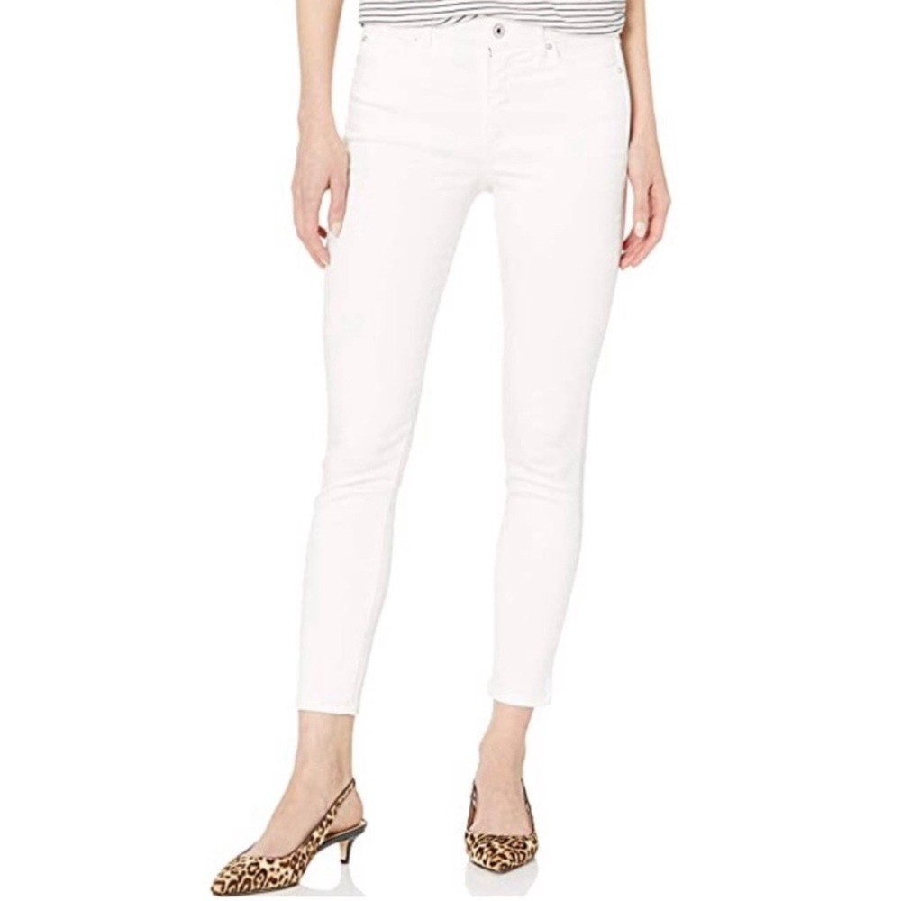 ELLA MOSS Jeans Womens White High-Rise Slim-Straight Ankle